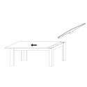 Jatkettava puinen ruokapöytä 90x137-185cm kiiltävä valkoinen Vigo Urbino Malli