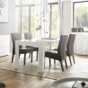 Olohuoneen ruokapöytä 180x90cm kiiltävä valkoinen moderni Athon Prisma Alennukset