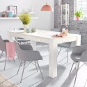 Olohuoneen ruokapöytä 180x90cm kiiltävä valkoinen moderni Athon Prisma Varasto