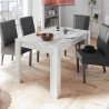 Jatkettava puinen ruokapöytä 90x137-185cm kiiltävä valkoinen Vigo Urbino Myynti