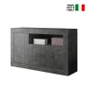 Musta buffet-sivupöytä 3 ovea moderni olohuone Urbino Ox M Myynti