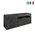 Musta TV-teline 138cm 3 ovea moderni olohuone Jaor Ox Urbino Myynti