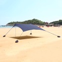 Kannettava aurinkovarjo rantateltta UV-suoja kangas 2,3 x 2,3 m Formentera Mitat