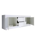 TV-teline 2 ovea 2 laatikkoa moderni 210cm valkoinen kiiltävä Visio Wh Alennusmyynnit