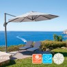 Iso aurinkovarjo puutarhaan 3 metriä sivumastolla alumiini Paradise Tarjous