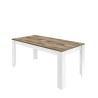 Ruokapöytä moderni keittiö 180x90cm kiiltävä valkoinen Echo Basic- puusta Tarjous