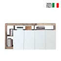 Keittiön ja olohuoneen kaappi, neljä kiiltävän valkoista ovea, puuta, 184 cm, merkki Cadiz BP. Myynti