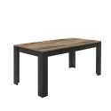 Teollinen ruokapöytä 180x90 cm musta puu Bolero Basic Alennusmyynnit
