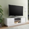 Moderni valkoinen kiiltävä TV-taso, 138 cm, 2 ovea, Dener Ice Tarjous
