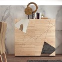 Credenza-madia-korkea tammen puinen kaappi, jossa 2 peiliovellista laatikkoa, 121cm Vittoria Glam RS Varasto