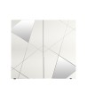 Credenza olohuoneeseen, valkoinen, 2 ovea, geometrinen Vittoria Glam WH -muotoilu Alennusmyynnit