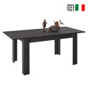 Laajennettava ruokapöytä musta 90x137-185cm Avant Rimini puinen. Myynti