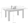 Laajennettava ruokapöytä musta 90x137-185cm Avant Rimini puinen. Luettelo