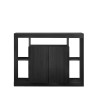 Musta puinen modernilla designilla varustettu 2 ovinen Lema NR olohuoneen kaappi, leveys 134cm Tarjous