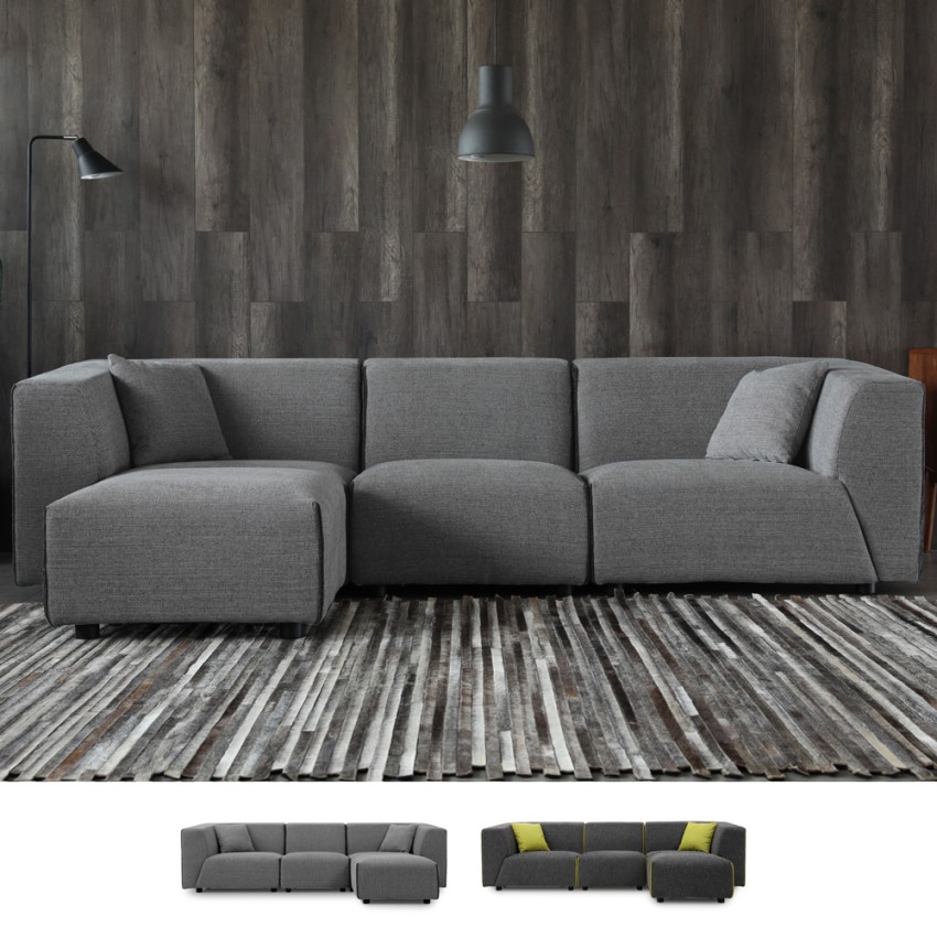 Sohva 3 paikkaa modulaarinen kankaasta moderni tyyli Jantra Hinta