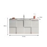 Kylpyhuonekalusteet - Kiiltävä valkoinen seinälaatikosto pesualtaalla ja 3 laatikolla Gambit Dama 