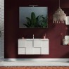 Kylpyhuonekalusteet - Kiiltävä valkoinen seinälaatikosto pesualtaalla ja 3 laatikolla Gambit Dama Hankinta