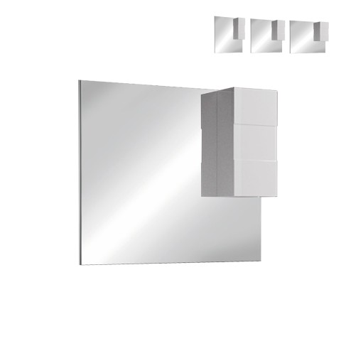 Kylpyhuoneen peilikaappi LED-valolla ja yhden oven kiiltävä valkoinen sarake, merkki Zeit Dama. Tarjous