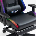 Pehmustuoli pelaamiseen ergonomisella istuimella, säädettävällä jalkatuella ja RGB-LED-valoilla - The Horde Comfort Hinta