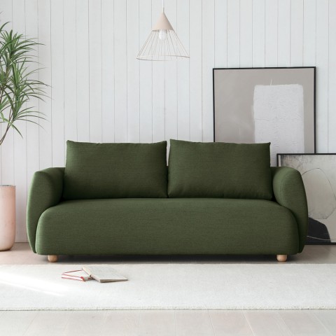 Sofa 3 istuttavaa kangas materiaali moderni pohjoismainen design 196cm vihreä Geert Tarjous