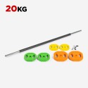 Pumppisetti Forutsu, 6 värillistä levypainoa, yht. 20 kg Myynti