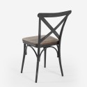 Keittiön ja ruokailuhuoneen tuolit, teollinen tyyli, puu ja metalli, Steel Vintage