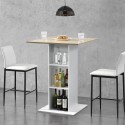 Ruokapöytä Tavolino, korkeat baaripöydät, 3 hyllyä, 60x60cm Sunet Alennusmyynnit