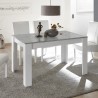 Jatkettava pöytä 90x137-185cm kiiltävän valkoisena ja harmaana betonina Sly Basic Alennukset