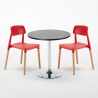 Musta pyöreä pöytä 70x70 cm ja kaksi tuolia Barcellona Cosmopolitan Ominaisuudet
