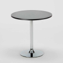 Musta pyöreä pöytä 70x70 cm ja kaksi tuolia Barcellona Cosmopolitan 