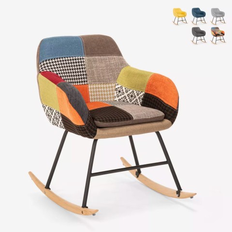 Keinuva nojatuoli design moderni tilkkutäkki kangas Woodpecker Tarjous