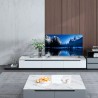 Moderni TV-taso Condian, puu ja marmorikuviointi, 220 cm Myynti