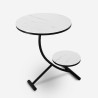 Elegantti olohuoneen pöytä, jossa on kaksi pyöreää marmorialustaa, koko 45x50cm, Marpes L Alennukset