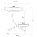 Tavolino sälepöytä muotoilu metalli ja marmori 2 hyllyä 50x50cm Marpes XL Valinta