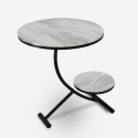 Tavolino sälepöytä muotoilu metalli ja marmori 2 hyllyä 50x50cm Marpes XL Alennukset