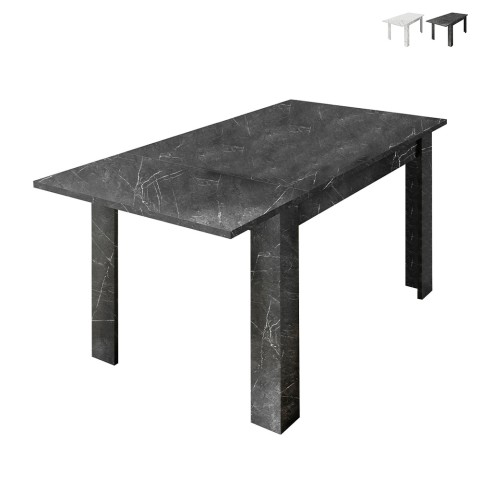 Laajennettava marmoriefekti ruokapöytä 90x137-185cm moderni Auris Tarjous