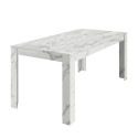 Ruokapöytä 180x90cm moderni marmorivaikutteella Excelsior Varasto