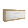 Madia uskomattoman moderni puinen, 3 laatikkoa, 2 ovea, valkoinen Tribus WB Basic Varasto