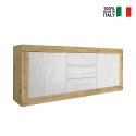 Madia uskomattoman moderni puinen, 3 laatikkoa, 2 ovea, valkoinen Tribus WB Basic Alennukset
