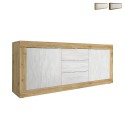 Madia uskomattoman moderni puinen, 3 laatikkoa, 2 ovea, valkoinen Tribus WB Basic Tarjous