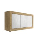 Credenza keittiönkappale puuta 160x42cm 3 ovea valkoinen Modis WB Basic Alennukset