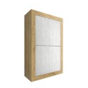 Credenza 4 oviluukkua valkoinen korkea keittiön tasoituskaappi puinen Novia WB Basic Varasto