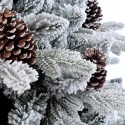 Tekokoristeltu ja lumipeitteinen 240 cm korkea Uppsalan keinotekoinen joulukuusi Alennusmyynnit
