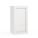 Kylpyhuoneen tilaa säästävä yhden oven kiiltävä valkoinen 42x35x78 cm:n kylpyhuonekaappi Sammy Tarjous