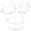 Ulkoilma-asetus 2 nojatuolia sohvapöytä säilytyslaatikolla Riccione Grand Soleil Malli