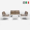 Ulko-oleskelutilan sohva pöytä kahdella nojatuolilla Portofino Grand Soleil Malli