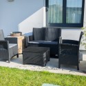 Ulkoilma-asetus 2 nojatuolia sohvapöytä säilytyslaatikolla Riccione Grand Soleil Myynti