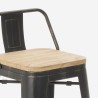 Baaripöytä 120x60 cm ja 4 selkänojallista-baarituolia Cruzville, musta Hinta