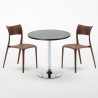 Musta pyöreä pöytä 70x70 cm ja kaksi tuolia Parisienne Cosmopolitan Valinta