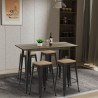 Musta baaripöytä 120x60 cm ja 4-baarituolia Fordville Alennusmyynnit
